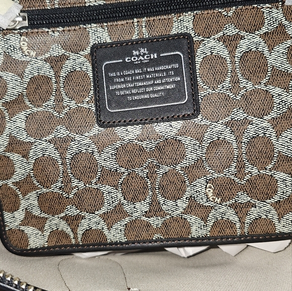 NWT COACH TAXI ZIP TOP TOTE IN SIGNATURE COATED CANVAS WOMEN BAG BROWN - Picture 11 of 14